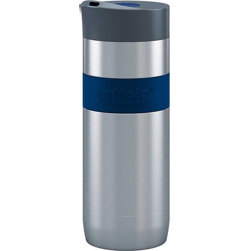 Foto van Boddels koffje koffie-to-go thermosbeker - 37 cl - rvs/blauw