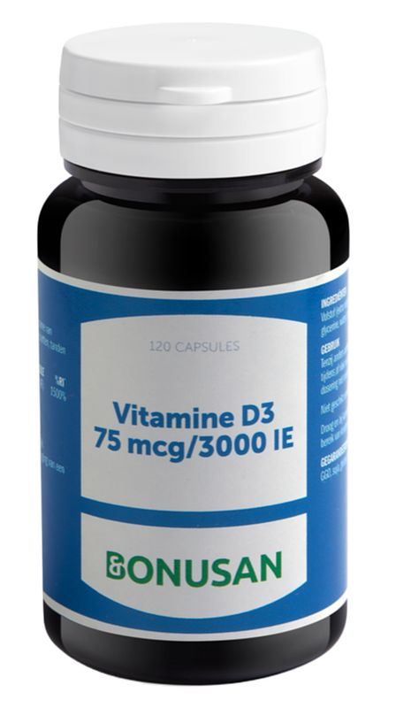 Foto van Bonusan vitamine d3 75mcg 3000ie capsules 120st