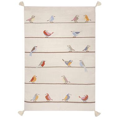 Foto van Art for kids vloerkleed vogeltjes - multikleur - 110x160 cm - leen bakker