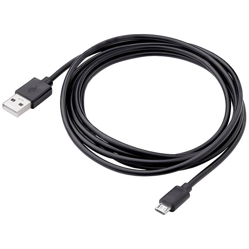 Foto van Akyga usb-kabel usb-a stekker, usb-micro-b stekker 1.80 m zwart ak-usb-01