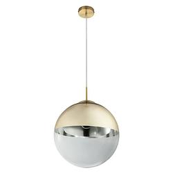 Foto van Klassieke hanglamp varus - l:25cm - e27 - metaal - goud