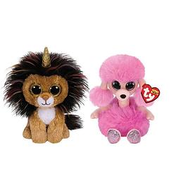 Foto van Ty - knuffel - beanie boo's - ramsey lion & camilla poodle