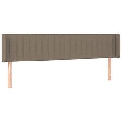 Foto van Vidaxl hoofdbord met randen 183x16x78/88 cm stof taupe