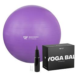 Foto van Fitnessbal - yoga bal - gymbal - zitbal - 65 cm - kleur: paars
