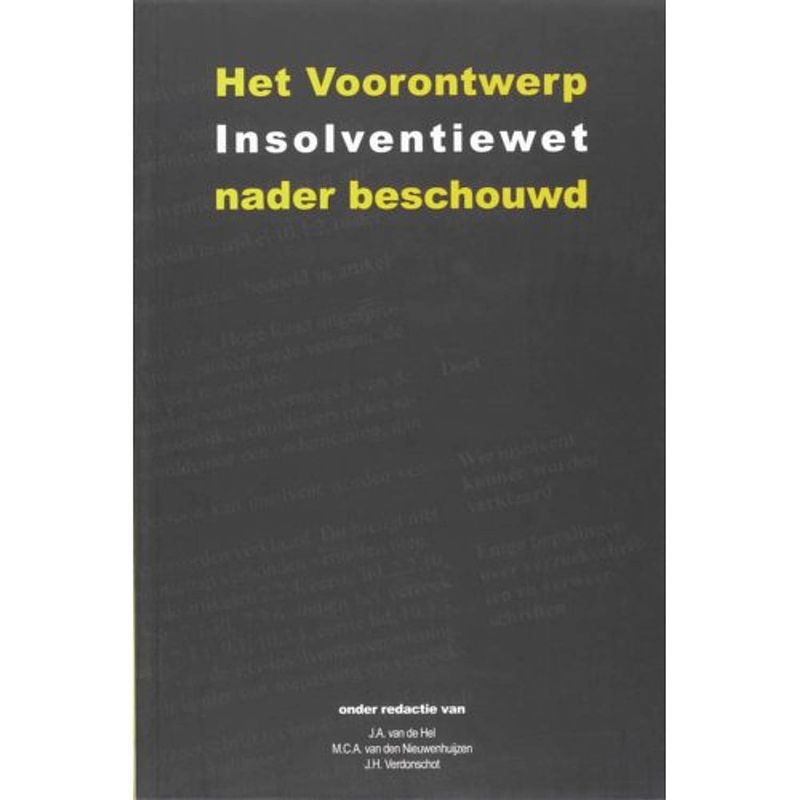 Foto van Het voorontwerp insolventiewet nader beschouwd