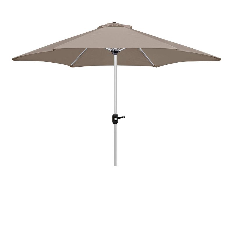 Foto van 4goodz aluminium parasol 270 cm met opdraaimechanisme - taupe