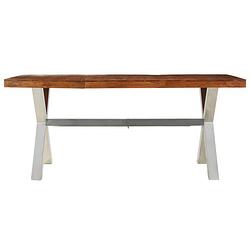 Foto van The living store eettafel acacia bruin - 180x90x76 cm