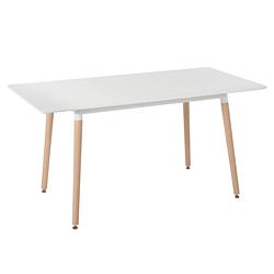 Foto van Beliani mirabel - verlengbare tafel-wit-mdf