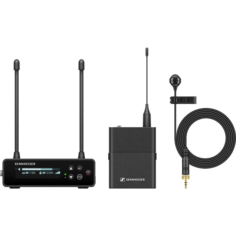 Foto van Sennheiser ew-dp me4 set (s4-7) cardioïde camera lavalier set (630 - 662 mhz)