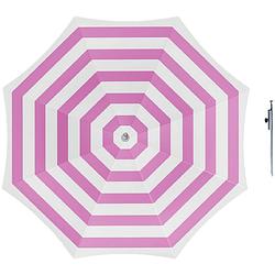 Foto van Parasol - fuchsia/wit - d160 cm - incl. draagtas - parasolharing - 49 cm - parasols