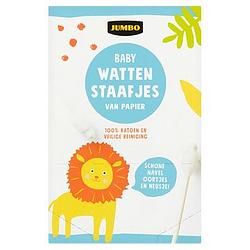 Foto van Jumbo baby wattenstaafjes van papier 72 stuks