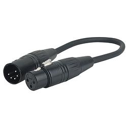 Foto van Dap fla36 xlr 5-pins male naar xlr 3-pins female, 0.25 meter