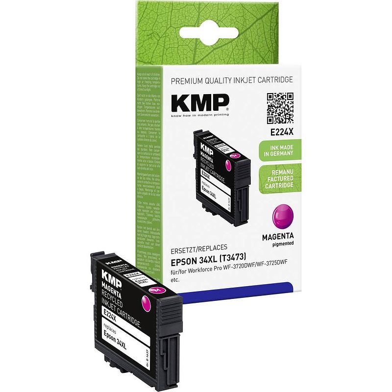 Foto van Kmp cartridge vervangt epson t347334xl compatibel single magenta e224x 1637,4006