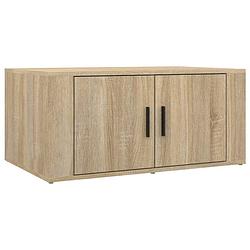 Foto van Vidaxl salontafel 80x50x36 cm bewerkt hout sonoma eikenkleurig