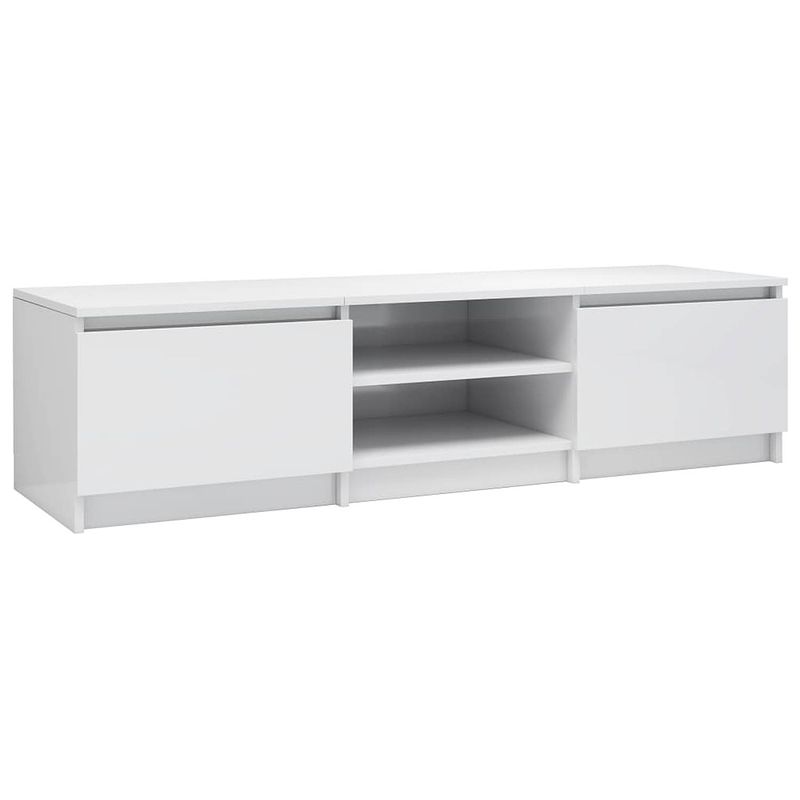 Foto van Infiori tv-meubel 140x40x35,5 cm bewerkt hout hoogglans wit