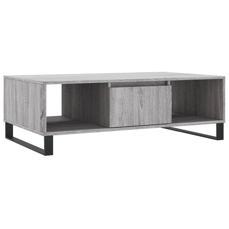 Foto van Vidaxl salontafel 104x60x35 cm bewerkt hout grijs sonoma