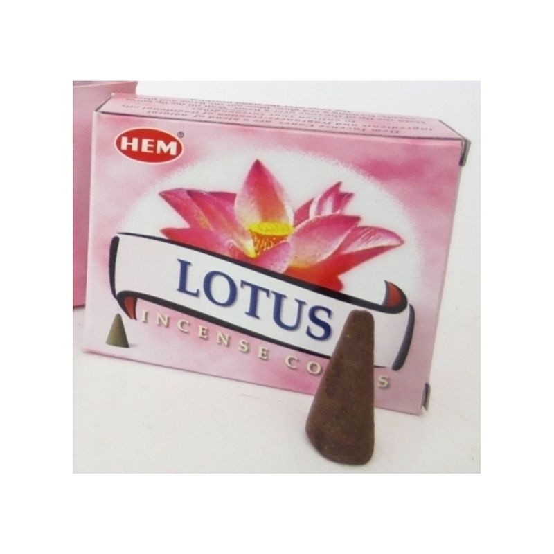 Foto van 6x pakjes wierook met 10 kegeltjes lotus - 60 wierook kegels