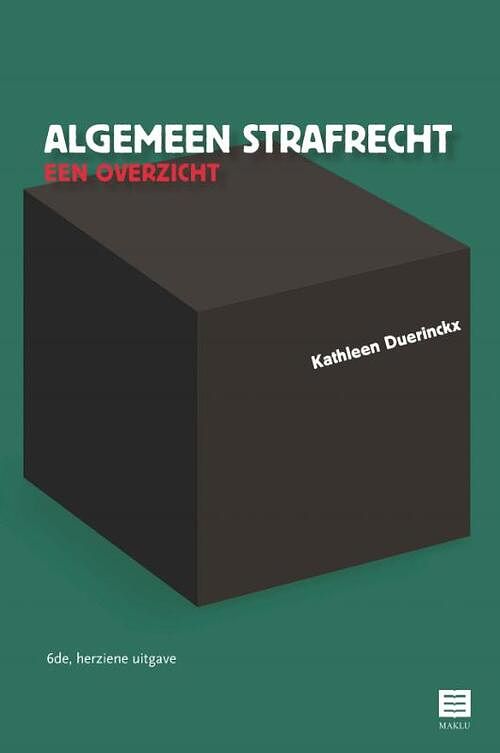 Foto van Algemeen strafrecht - een overzicht - kathleen duerinckx - paperback (9789046611067)