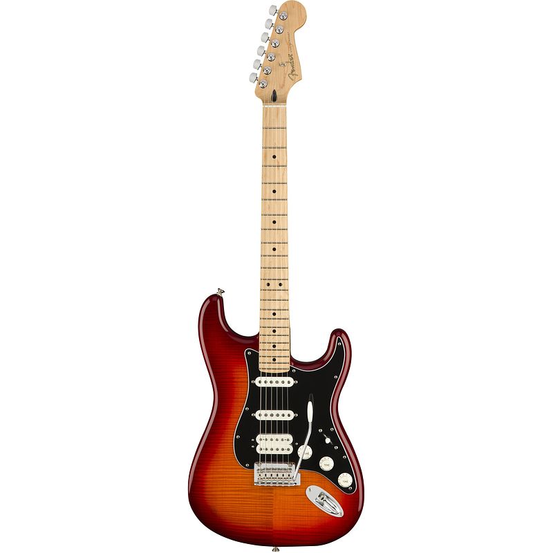 Foto van Fender player stratocaster hss plus top aged cherry burst mn