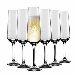 Foto van Florina australia set van 6 exclusieve champagne glazen 260 ml zeer luxe en elegante uitstraling