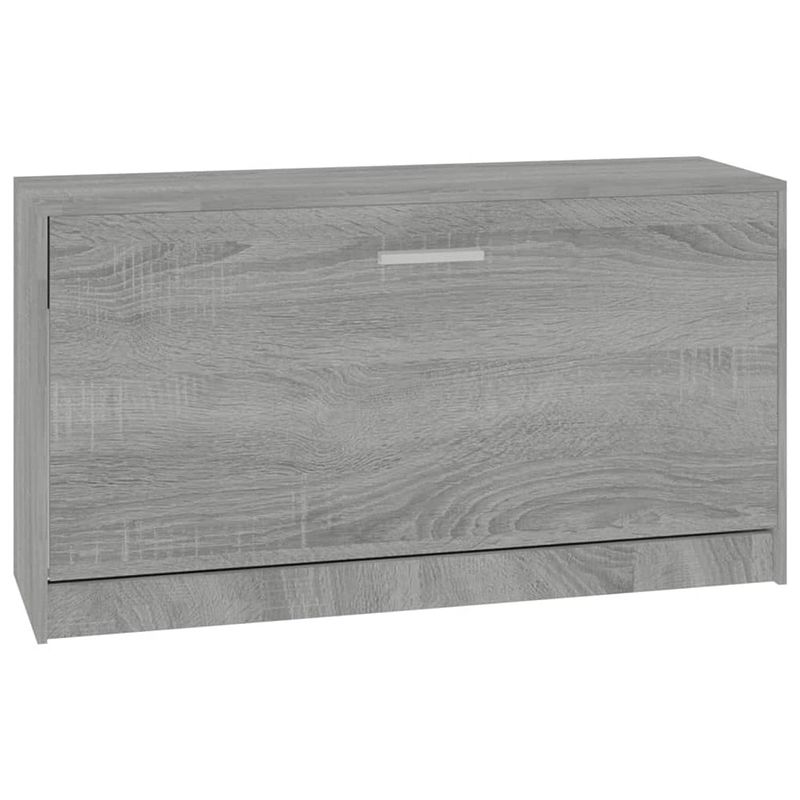 Foto van The living store schoenenbank - schoenenbanken - 80 x 24 x 45 cm - grijs sonoma eiken