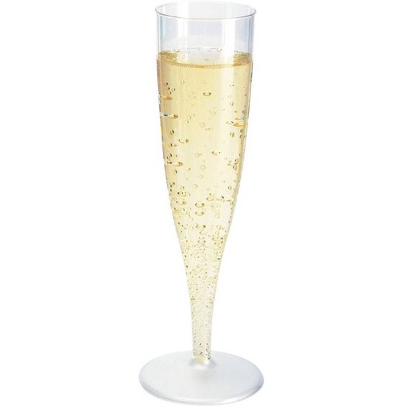 Foto van 10x champagne/prosecco glazen transparant - champagneglazen