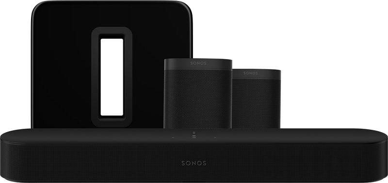 Foto van Sonos beam gen. 2 5.1 + one sl (2x) + sub g3 zwart