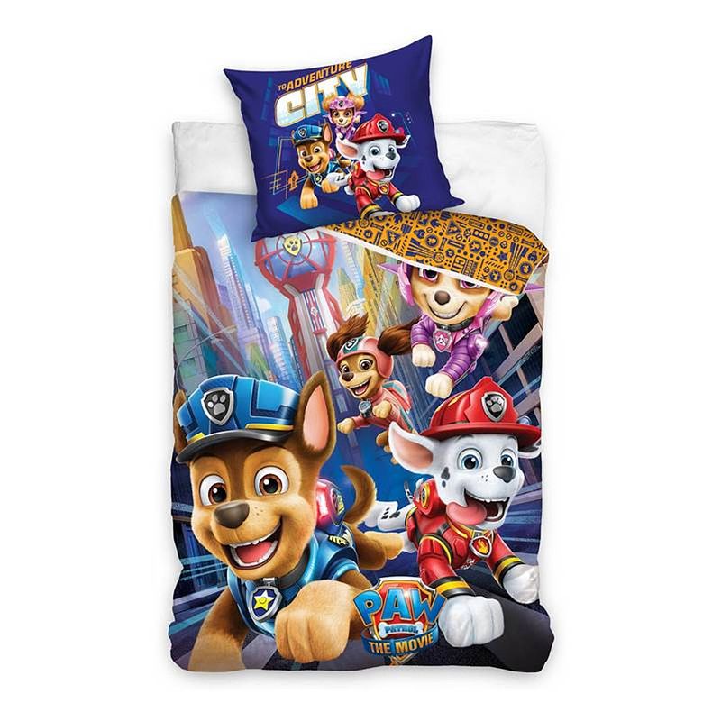 Foto van Disney paw patrol dekbedovertrek - katoen - 1-persoons (140x200 cm + 1 sloop) - multi