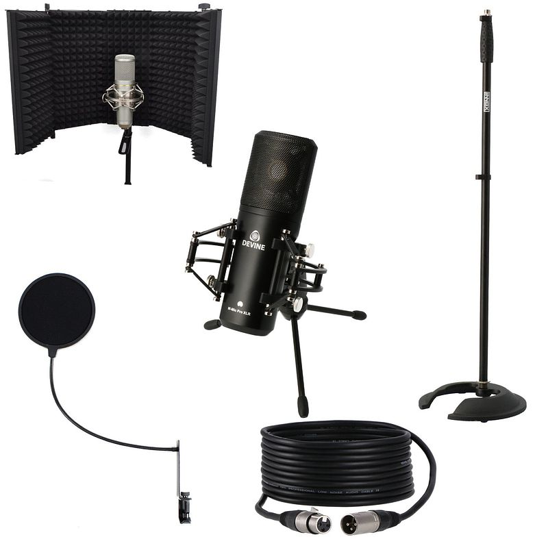 Foto van Devine m-mic pro xlr bk - bax advised set - studio vocal