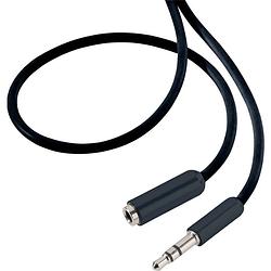 Foto van Speaka professional sp-7870472 jackplug audio verlengkabel [1x jackplug male 3,5 mm - 1x jackplug female 3,5 mm] 5.00 m zwart supersoft-mantel