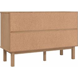 Foto van The living store otta houten ladekast - 111x42x73.5 cm - massief grenenhout - 6 lades