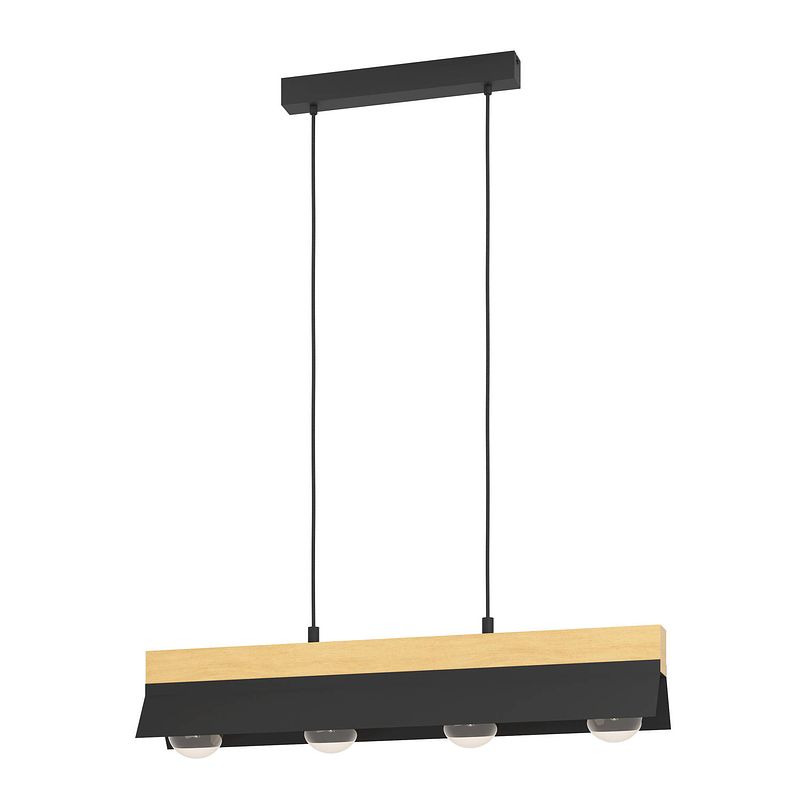 Foto van Eglo tarrafo hanglamp - e27 - 88 cm - zwart/bruin