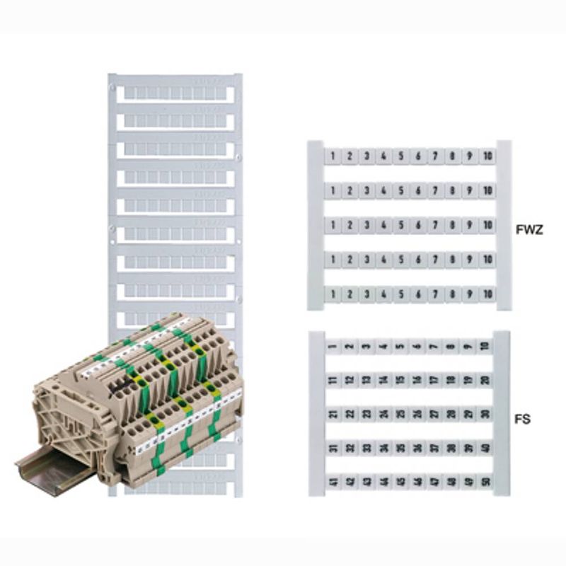 Foto van Klemmarkeerder weidmüller dek 6,5 fs 51-100 0468260051 wit 500 stuk(s)