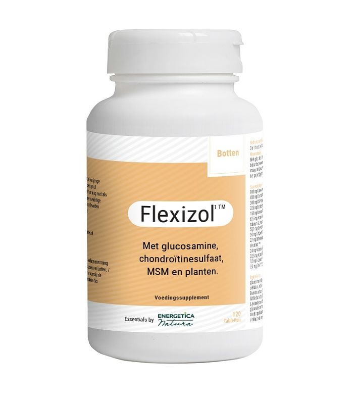 Foto van Flexizol met glucosamine, chondroitinesulfaat, msm en planten