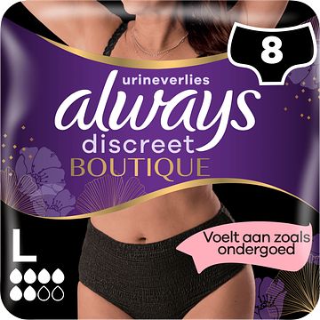 Foto van Always discreet boutique zwart broekjes voor urineverlies x8 bij jumbo