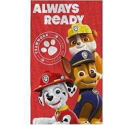 Foto van Paw patrol trio - strandlaken - 70 x 120 cm - rood