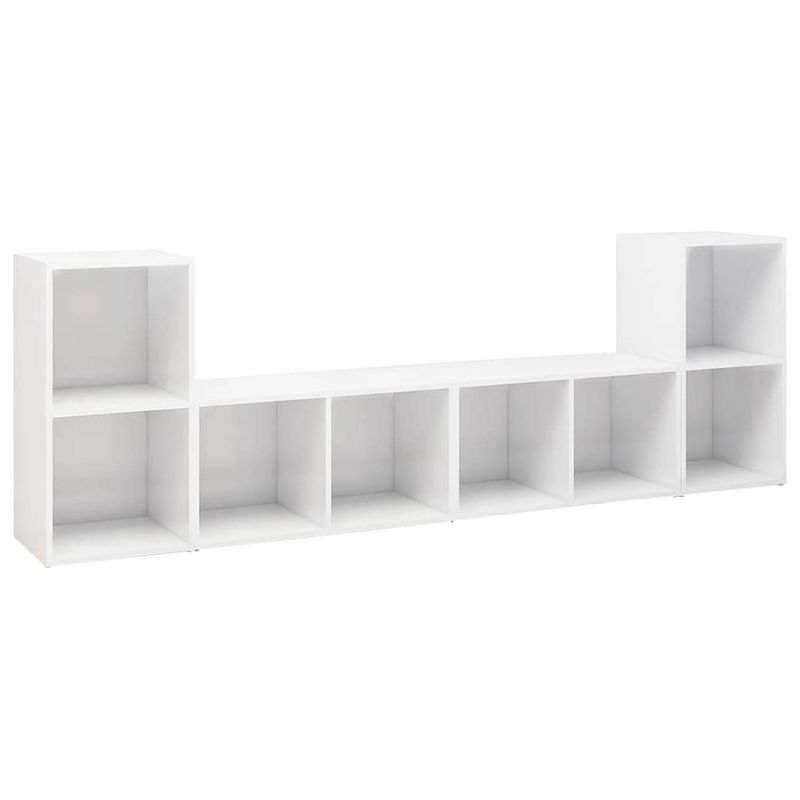 Foto van Vidaxl tv-meubelen 4 st 72x35x36,5 cm spaanplaat hoogglans wit