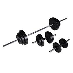 Foto van The living store halterset - ergonomisch ontworpen barbells en dumbbells - 30.5 kg