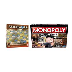 Foto van Spellenbundel - bordspel - 2 stuks - patchwork & monopoly valsspelerseditie