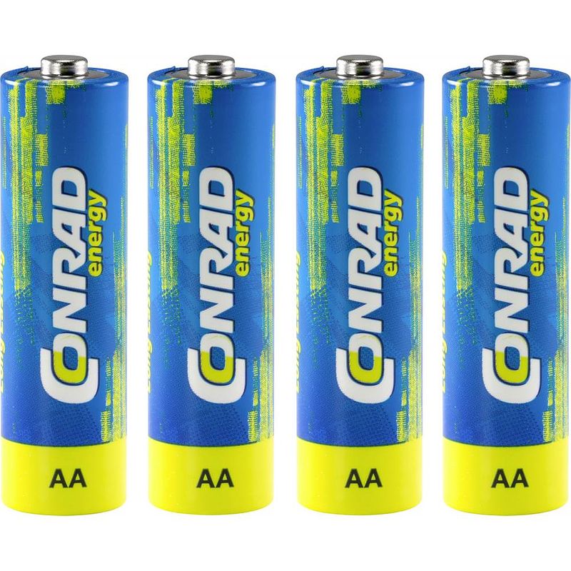 Foto van Conrad energy lr06 aa batterij (penlite) alkaline 1.5 v 4 stuk(s)