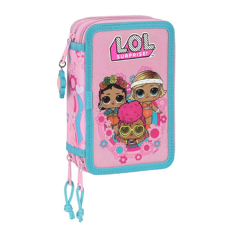 Foto van Schooletui met accessoires lol surprise! glow girl roze (12.5 x 19.5 x 5.5 cm) (36 onderdelen)