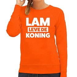 Foto van Lam leve de koning sweater oranje voor dames - koningsdag truien m - feesttruien