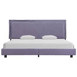 Foto van The living store klassiek bedframe - lichtgrijs - 207 x 186 x 95 cm - geschikt voor 180 x 200 cm matras