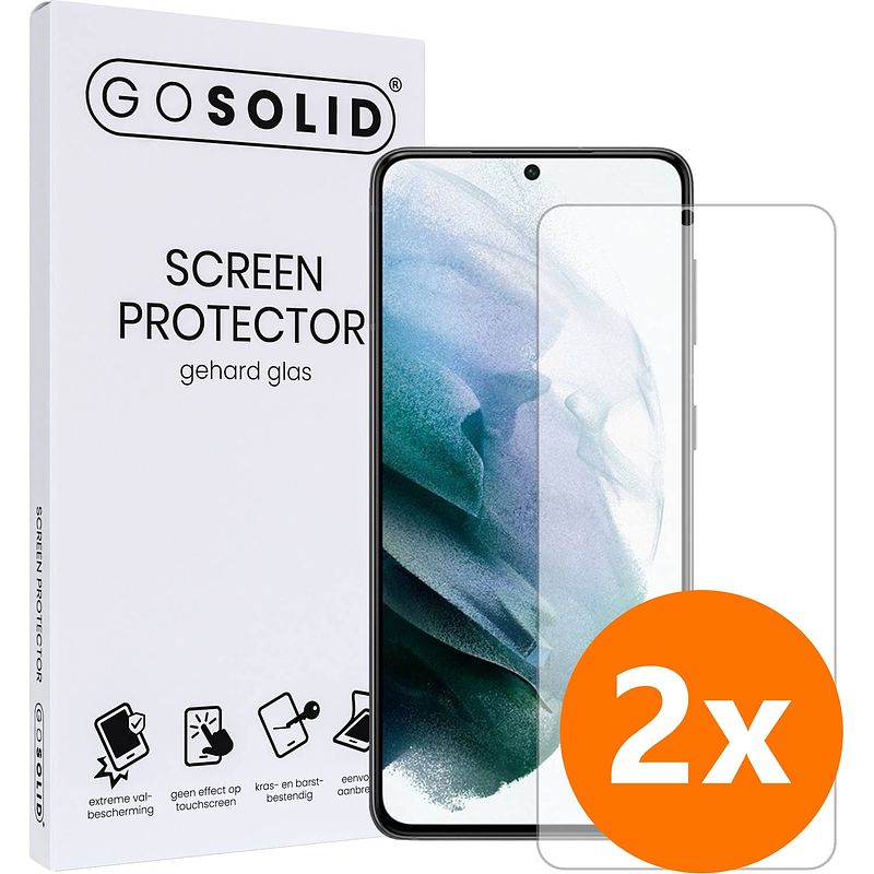 Foto van Go solid! screenprotector voor oppo reno 8 pro+ gehard glas - duopack