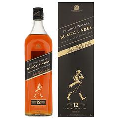Foto van Johnnie walker black label 1ltr whisky + giftbox