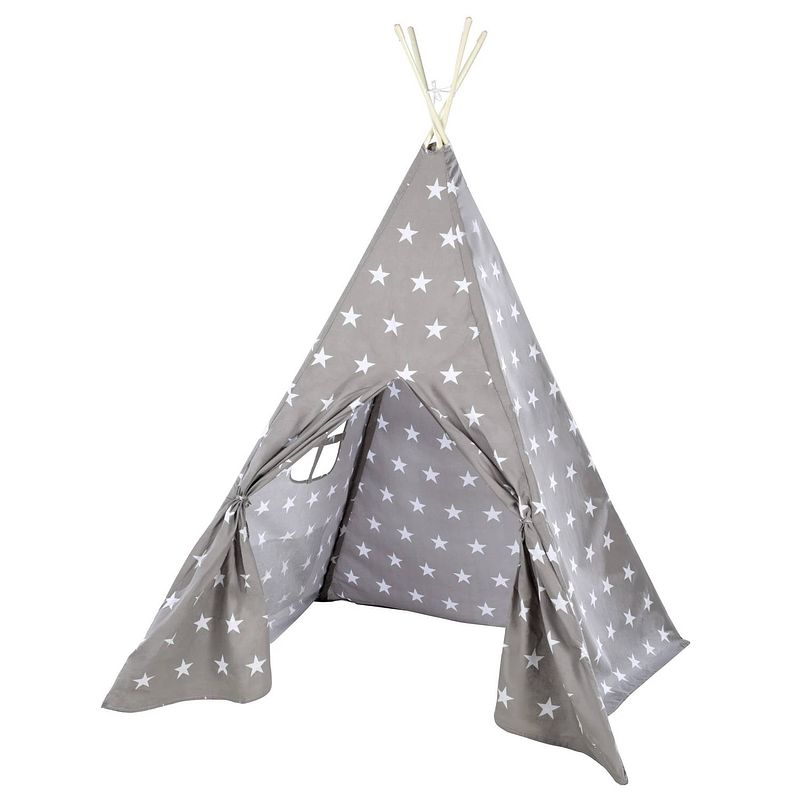 Foto van Roba tipi speeltent junior 115 x 115 x 156 cm polyester grijs