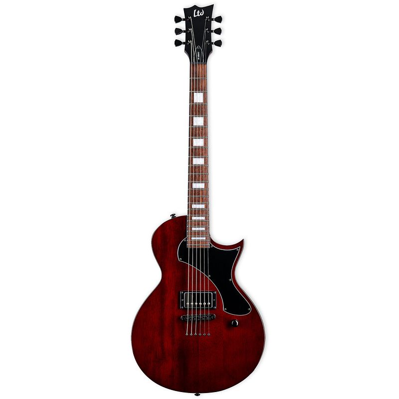 Foto van Esp ltd ec-201ft see thru black cherry elektrische gitaar