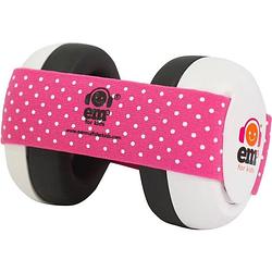 Foto van Em's for kids baby gehoorbeschermers zwart - roze/wit bandje