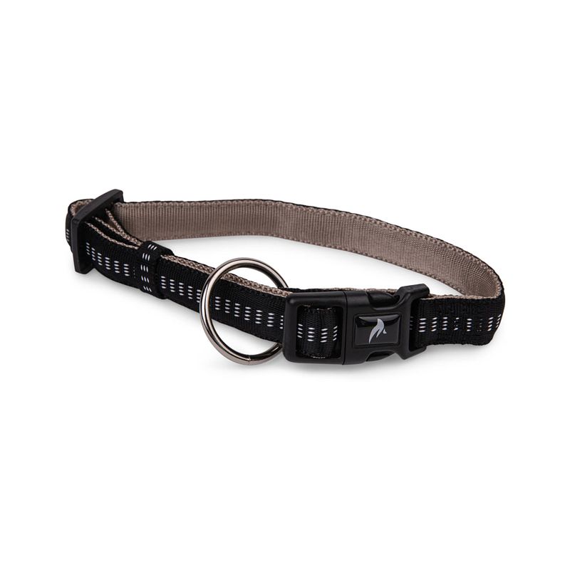 Foto van Dierenbenodigdheden vadigran halsband hond nylon soft grip zwart 30-45cmx20mm