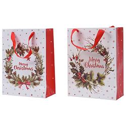 Foto van Decoris - giftbag papier l12b30h42 cm multi a2 kerst